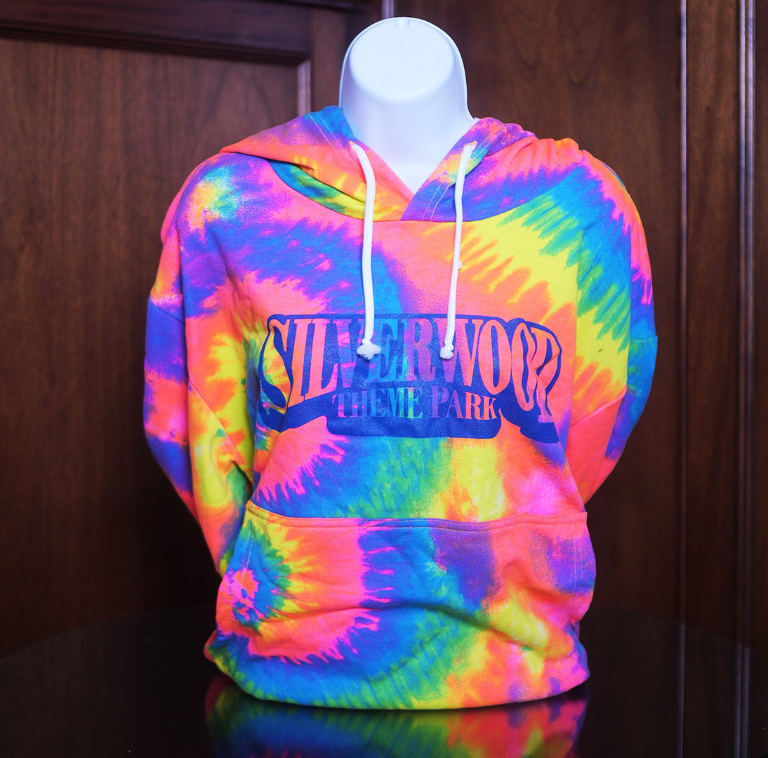 Adult Neon Rain Tie Dye Hoodie - Main Image