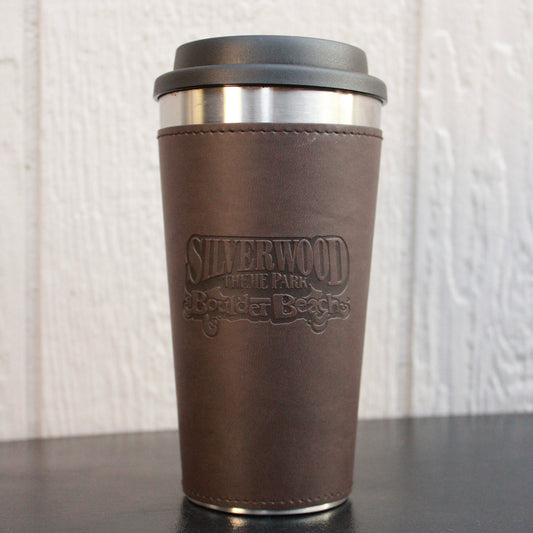 Tumbler Stainless Steel w/ Leather